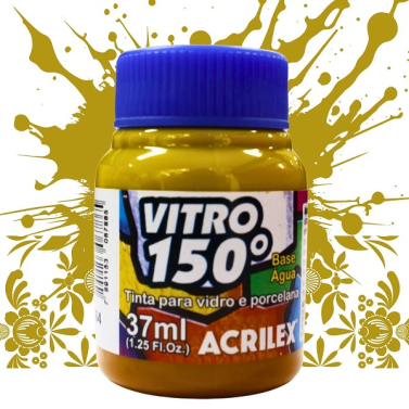 Tinta Vitro 150 Amarelo Ocre 37ml 564 Acrilex