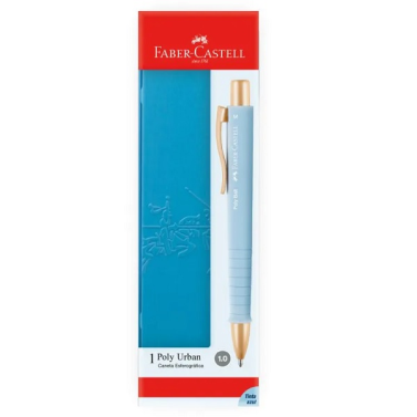 Caneta Esferografica 1,0mm Polyball Urban Azul Gold ES/ESURBAZ1.0 Faber