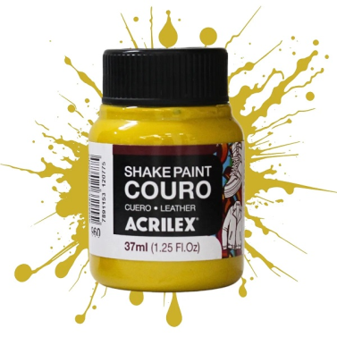 Tinta Couro Shake Paint 37ml Amarelo Indiano 960 Acrilex