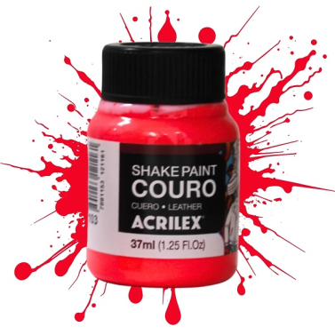 Tinta Couro Shake Paint 37ml Vermelho 103 Acrilex