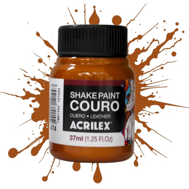 Tinta Couro Shake Paint 37ml Castanho 474 Acrilex