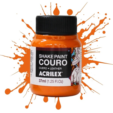 Tinta Couro Shake Paint 37ml Laranja 517 Acrilex