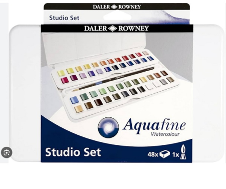 Estojo Aquarela Pastilha C/48 Aquafine 131900201 Daler Rowey