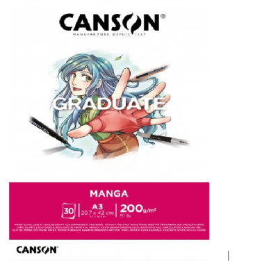 Bloco Graduate A3 200gr 30fls Manga C31250P031 Canson