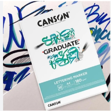 Bloco Graduate Lettering Maker A4 180gr 20fls C31250p026 Canson