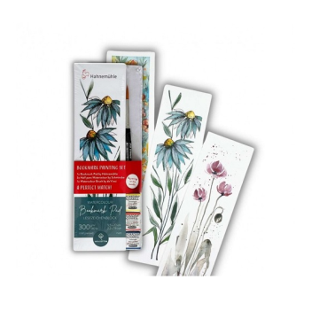 Kit Marca Pagina + Pincel + Aquarela Hahenmuhle