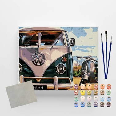 Tela Pintura Numerada 40x50 Kombi C3040-w5291 Sinoart