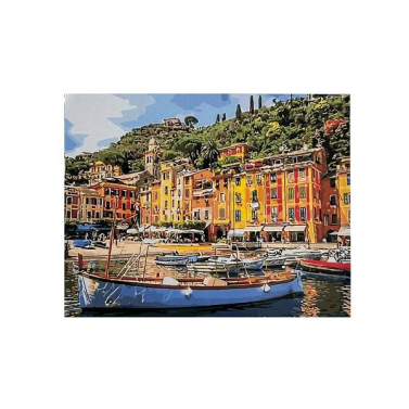 Tela Pintura Numerada 40x50 Barco Na Italia C3040-w4274 Sinoart