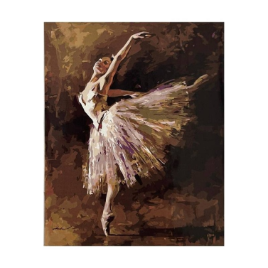 Tela Pintura Numerada 40x50 Bailarina C3040-w2271 Sinoart
