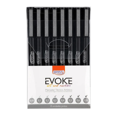 Estojo Caneta Nanquim C/ 8 Fi8008 Brw