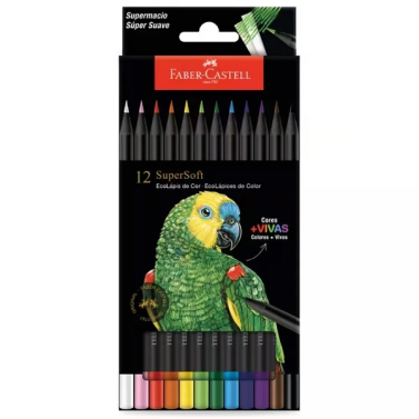 Estojo Lápis de Cor Supersoft C/12 210710 Faber
