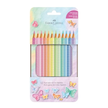 Estojo Lápis de Cor C/12 Sparkle 116156 Faber