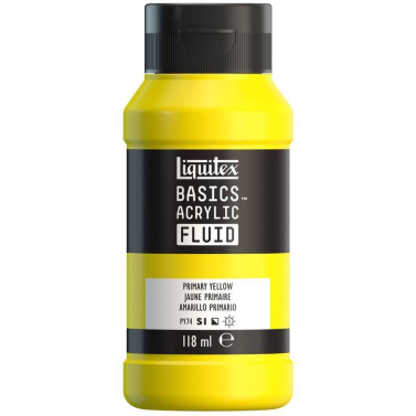 Tinta Acrilica Basics Fluid 118ml Primary Yellow 8870381 Liquitex