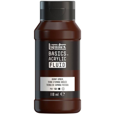 Tinta Acrilica Basics Fluid 118ml Burnt Umber 8870410 Liquitex