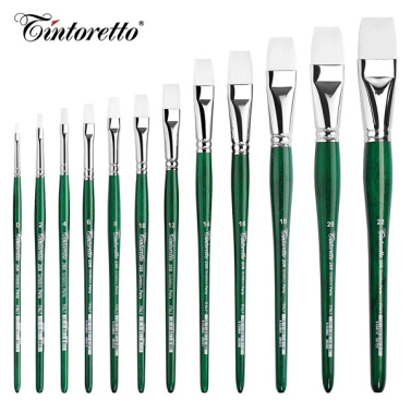 Pincel Sintetico Chato 208-2 Perola Tintoretto