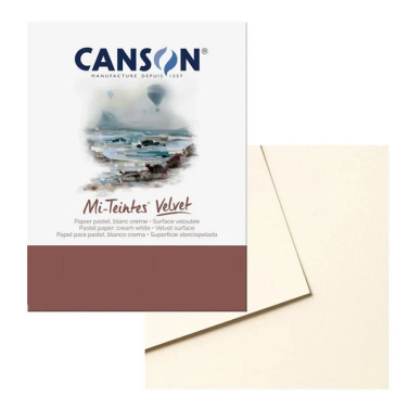 Papel 430gr 24x32cm Mi-Teintes Velvet Creme AVULSO C503508003 Canson