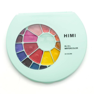 Estojo Aquarela Pastilha C/24 Cores Semiumidas Ysc190 Himi