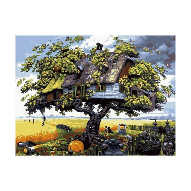 Tela Numerada 40x50 Casa da Arvore C3040-w3881 Sinoart